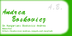 andrea boskovicz business card